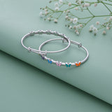 Multi Butterfly Silver Kid Bangle(0 - 5Yr)