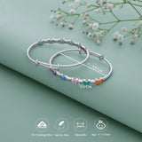 Multi Butterfly Silver Kid Bangle(0 - 5Yr)
