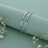 Multi Butterfly Silver Kid Bangle(0 - 5Yr)