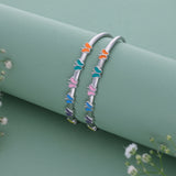 Multi Butterfly Silver Kid Bangle(0 - 5Yr)