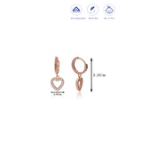 Little Heart 18K Rose Gold Polish Silver Hoop (5+ Yrs)