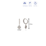 Heart Petal Spark 925 Silver Hoop (5+ Yrs)