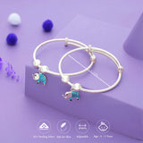 BlueTusker 925 Silver Kid Bangles (0-5 Yrs)