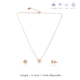 Blossom Bloom Rose Gold Polish 925 Silver Kids Pendant With Studs (3+ Yrs)