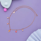 Shiny Star Rose Gold Polish 925 Silver Kids Pendant (3+ Years)