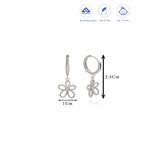 Dazzle Petal 925 Silver Hoop (5+ Yrs)