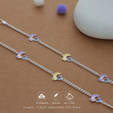 Little Peacock Silver Anklet(4-8 Yrs)