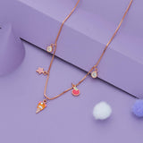 Shiny Star Rose Gold Polish 925 Silver Kids Pendant (3+ Years)
