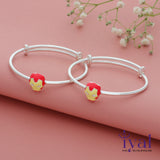 Bold Iron Man Adjustable Silver Kid Bangle for Boys(0 - 5Yr)