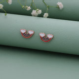 Rainbow Cloud Rose Gold Polish 925 Silver Stud for Kids & Teen(5+ Yrs)