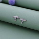 Aeroplane 925 Silver Stud for Kids & Teen(10+ Yrs)