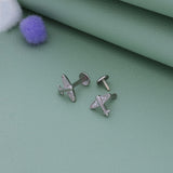 Aeroplane 925 Silver Stud for Kids & Teen(10+ Yrs)