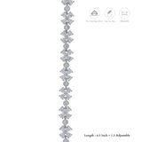 Blush Blossom Rose Gold Polish 925 Silver Bracelet