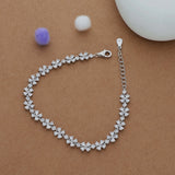 Blush Blossom Rose Gold Polish 925 Silver Bracelet