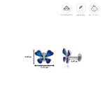 Blue Butterfly 925 Silver Stud Earring