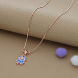 Labubu Rose Gold Polish Silver Kids Pendant (3+ Years) | 925 Hallmark | Festive wear Gift
