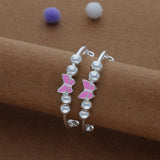 Candy Wing Charm Kid 999 Silver Bangles (0-3 Yrs)|Adjustable Daily Wear Baby Kada