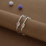 Cheeky Monkey Silver Kids Bangles (0-5 Years) | 925 Hallmark | Daily Wear Gift for Kids