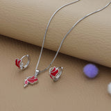 Cherry Flutter Silver Pendant Set for Kids (3+ Years) | 925 Hallmark | Daily Wear