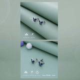 Classic Blue Butterfly 925 Silver Stud Earring