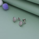 Classic Crystal Circle 925 Silver Stud for Kids & Teen(10+ Yrs)