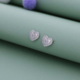 Classic Heart Sparkle 925 Silver Stud for Kids & Teen(10+ Yrs)