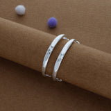 Clean Cut Silver Kids Bangles (0-5 Years) | 999 Hallmark | Daily Wear Gift for Kids
