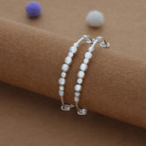 Comfort Fit Bead 925 Silver Kid Bangles for Daily Use (0-5 Yrs)