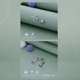 Crystal Heart Curve 925 Silver Stud for Kids & Teen(10+ Yrs)
