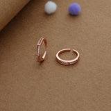 Crystal Line Rose Gold Silver Toering | 925 Hallmark | Adjustable | Lightweight | Fancy Wear
