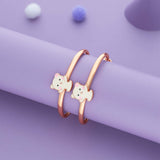 Cuddle Cub Silver Kids Bangles (0-5 Years) | 925 Hallmark | Occasional & Festive Wear Gift for Kids