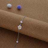 Cute Floral Glow Kid 925 Silver Bracelet(1-7 Yrs)