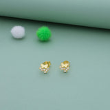 Delicate Butterfly Glow 18k Gold-Polish Silver Kid Stud Earring (6+ Yrs) | 925 Hallmark | Festive Wear