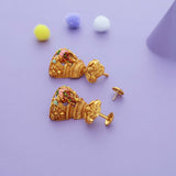 Divine Lakshmi Temple Design Gold Polish 925 Silver Traditional Women Earring