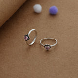 Duo Lovely Heart Oxidized Silver Toering | Adjustable | Lightweight |  Everyday Wear