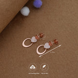 Sweetheart Glow Rose-Gold Polish Women Silver Drops | 925 Hallmark | Occasional Wear