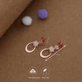 Star Velvet Love Rose-Gold Polish Women Silver Drops | 925 Hallmark | Occasional Wear