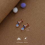 Mystic Eye Rose-Gold Polish Women Silver Drops | 925 Hallmark | Occasional Wear