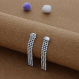 Waterfall Rose Gold Polish 925 Silver Drop Earring