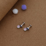 Lucky Eye Pink Women Silver Drops | 925 Hallmark | Occasional / Festive Wear