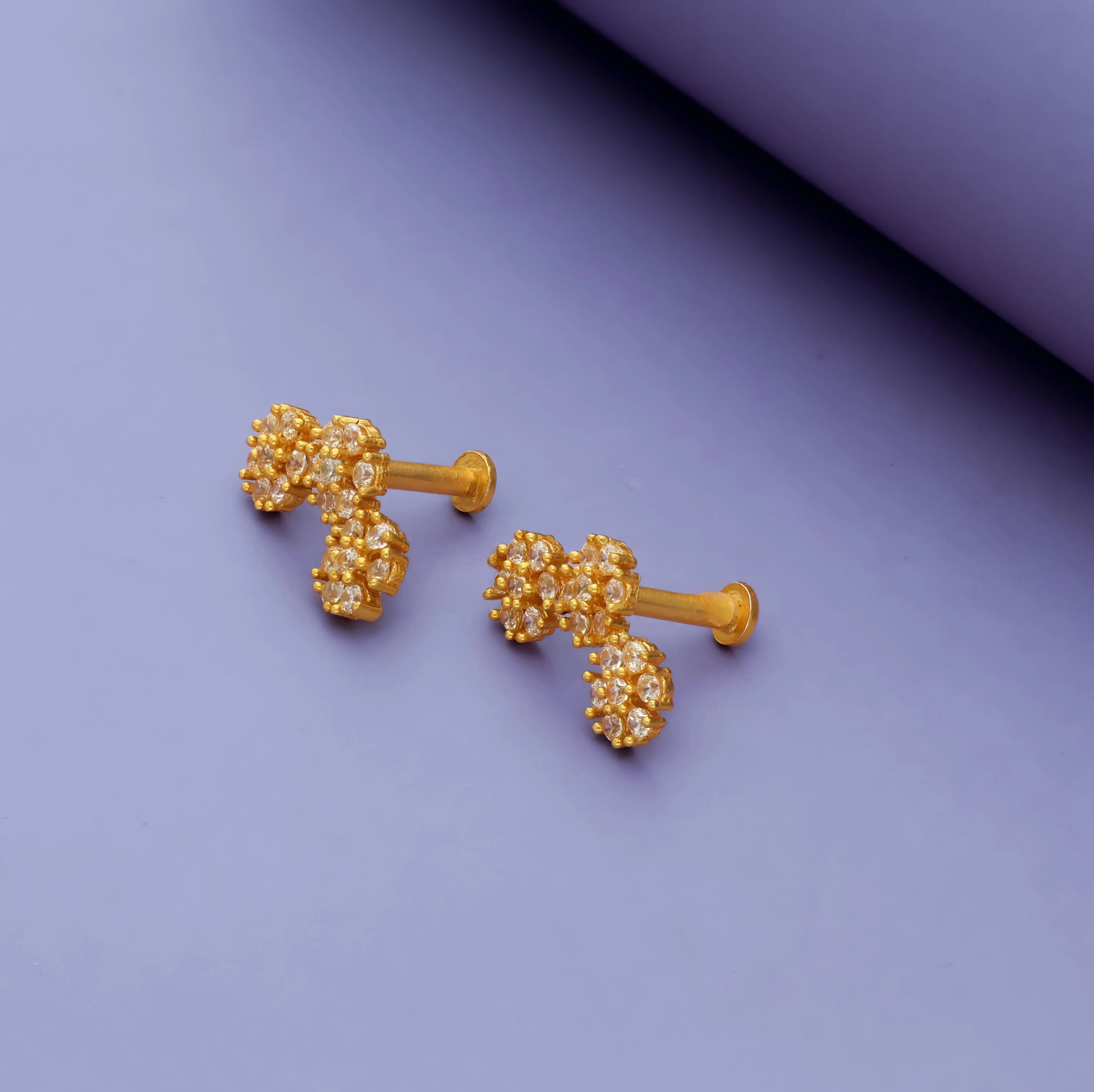 Floral Grace 925 Sterling Silver Stud Earrings