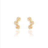 Floral Grace 925 Sterling Silver Stud Earrings