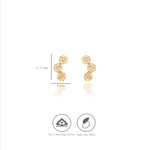 Floral Grace 925 Sterling Silver Stud Earrings