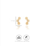 Floral Grace 925 Sterling Silver Stud Earrings