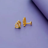 Gold Plated 925 Silver Angelic Wing Studs