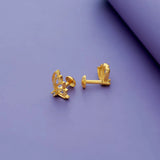 Gold Plated 925 Silver Angelic Wing Studs