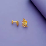 Mango Swirl 925 Silver Stud Earring
