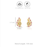 Mango Swirl 925 Silver Stud Earring