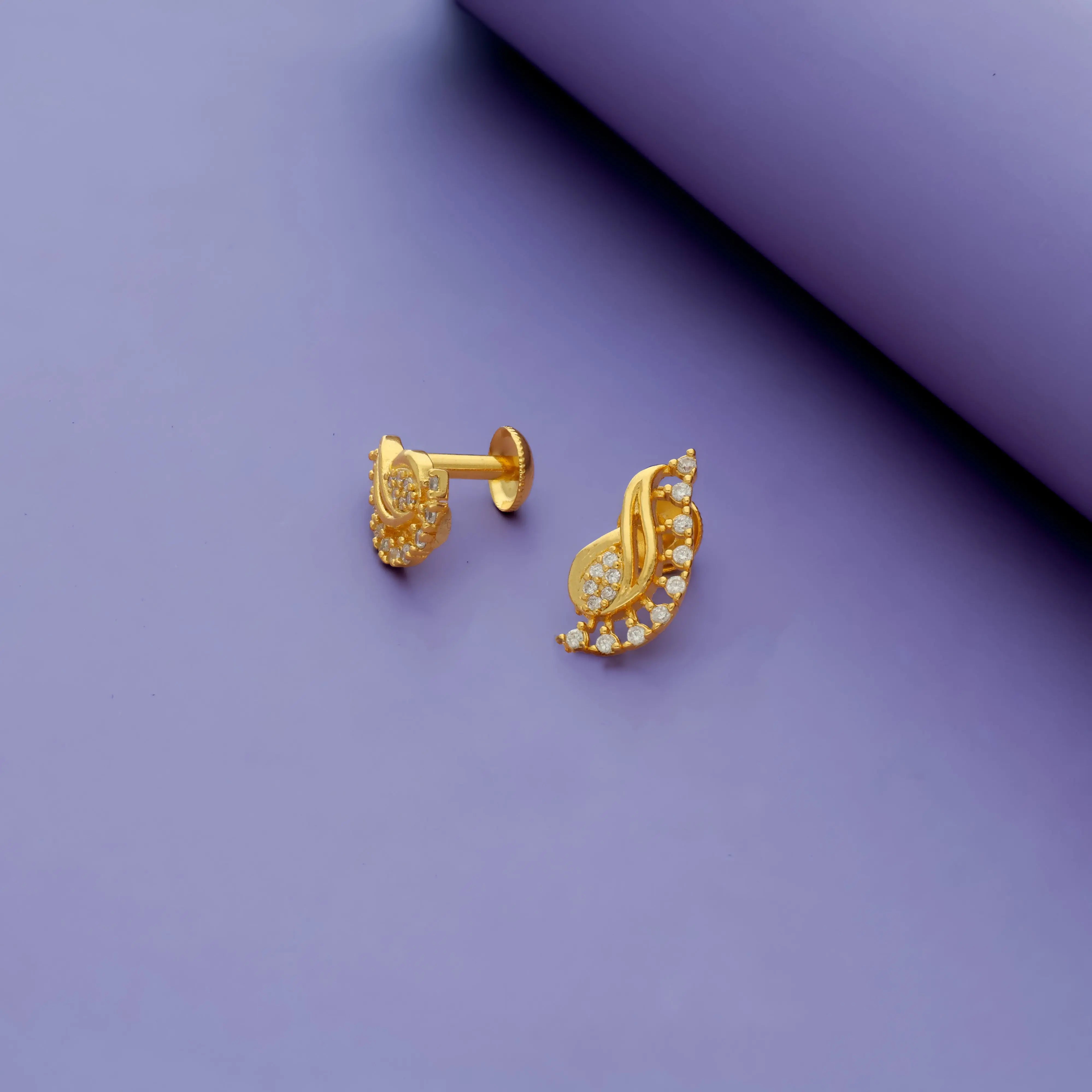 Mango Swirl 925 Silver Stud Earring