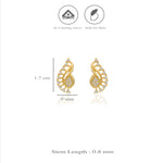 Mango Swirl 925 Silver Stud Earring
